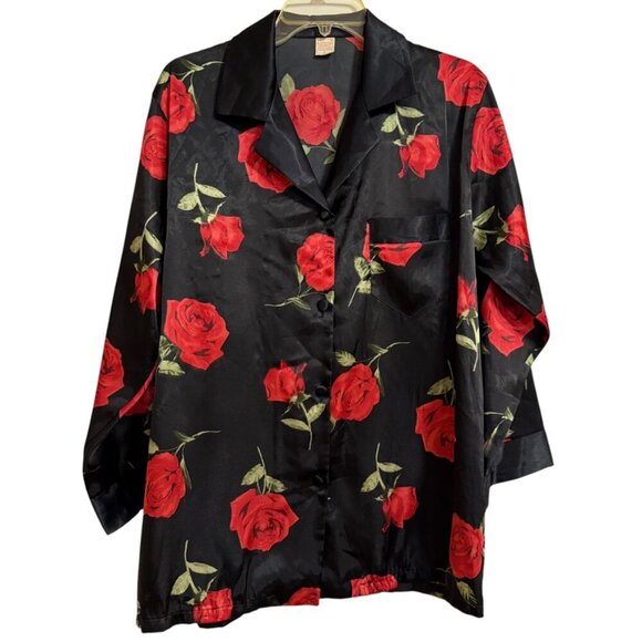 Batista Long Sleeve Blouse SZ 2 Plus Rose Evening Night Out Valentines Day - Picture 5 of 5